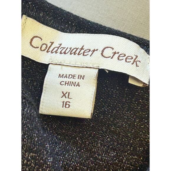 Coldwater Creek Black Silk Blend Glitter Knit Sweater – XL (12) - Picture 7 of 7